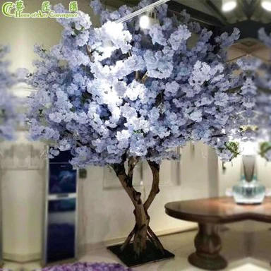 Alberi di fiori di ciliegio blu artificiali economici